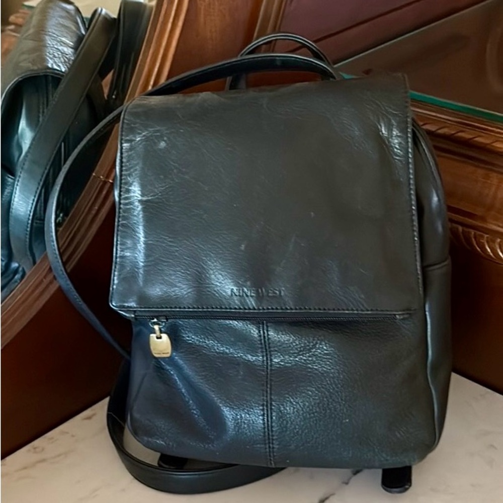 Genuine, leather Rich, Black Backpack✨